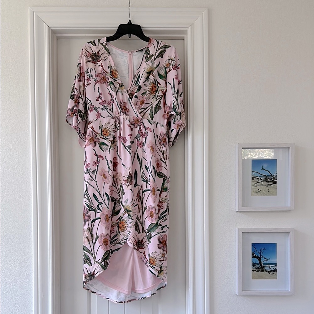 Gianni Bini Floral high-low wrap sundress